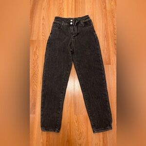 High Rise Black Denim Jeans